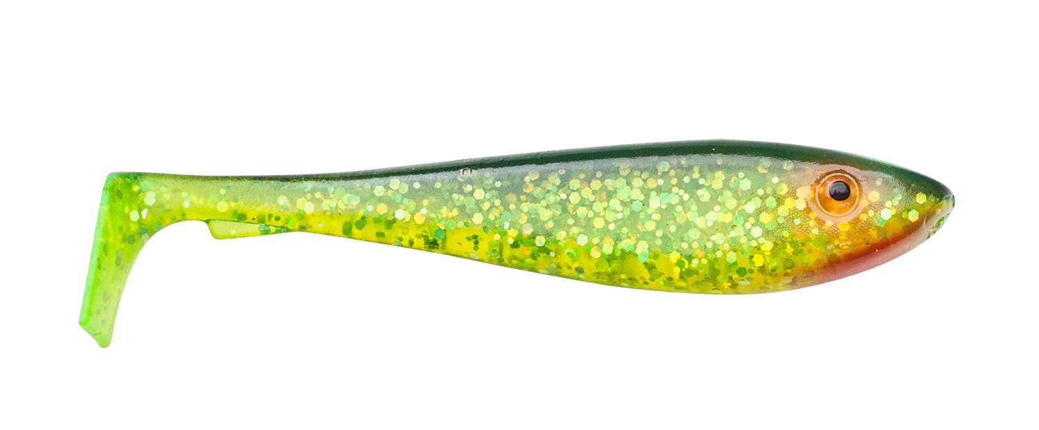 Svartzonker McRubber Shad 9cm (6 sztuk) - Black n' Chartreuse