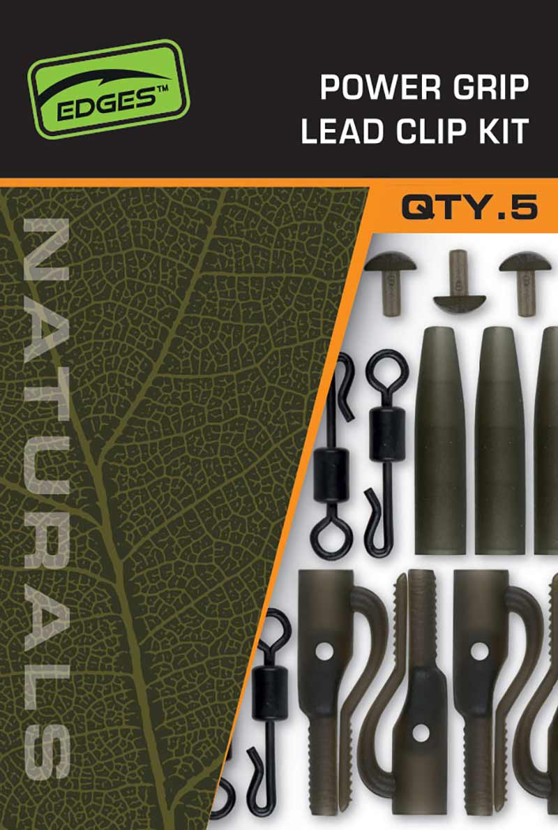 Fox Edges Naturals Power Grip Lead Clip Kit (5 sztuk)