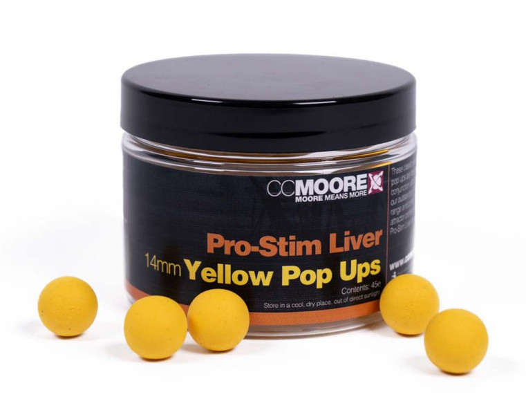 CC Moore Pro-Stim Liver Pop-ups (14mm) - Yellow
