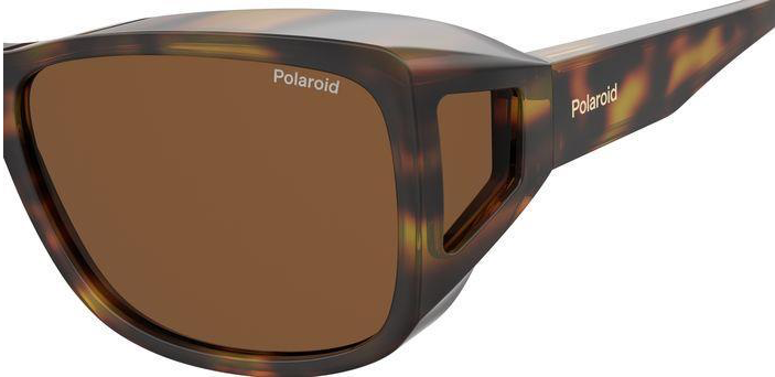 Polaroid PLD 9016/S Suncover okulary przeciwsłoneczne na okulary - Havana frame / brown glasses