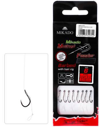 Mikado Method Feeder Rig With Hair 8 sztuk