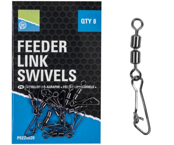 Preston Double Feeder Link Swivels, 8 sztuk!