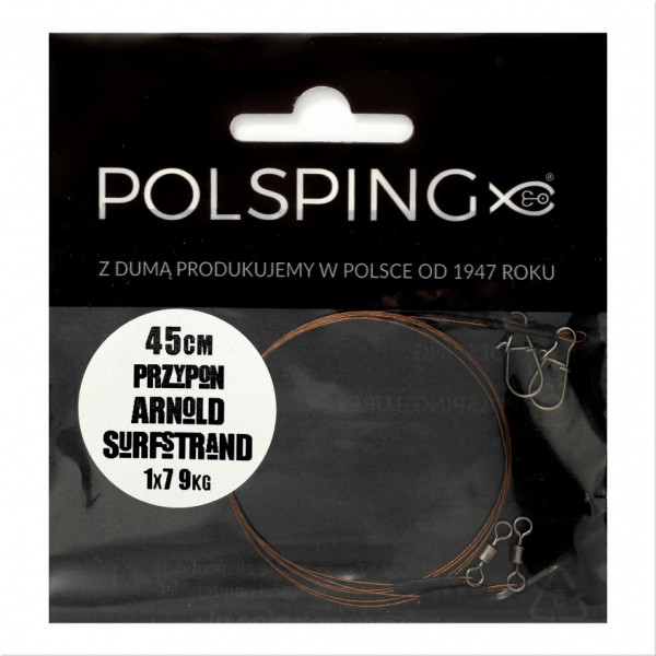 Polsping Arnold Surfstrand 1x7 Camo Leader 45cm (2 sztuki)