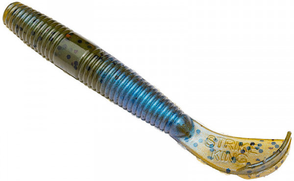 Strike King Rage Ned Cut-R Worm 7,5cm, 6 sztuk! - Blue Craw