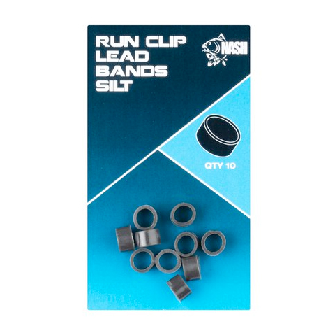 Nash Run Lead Clip Band (10 sztuk) - Dark Silt