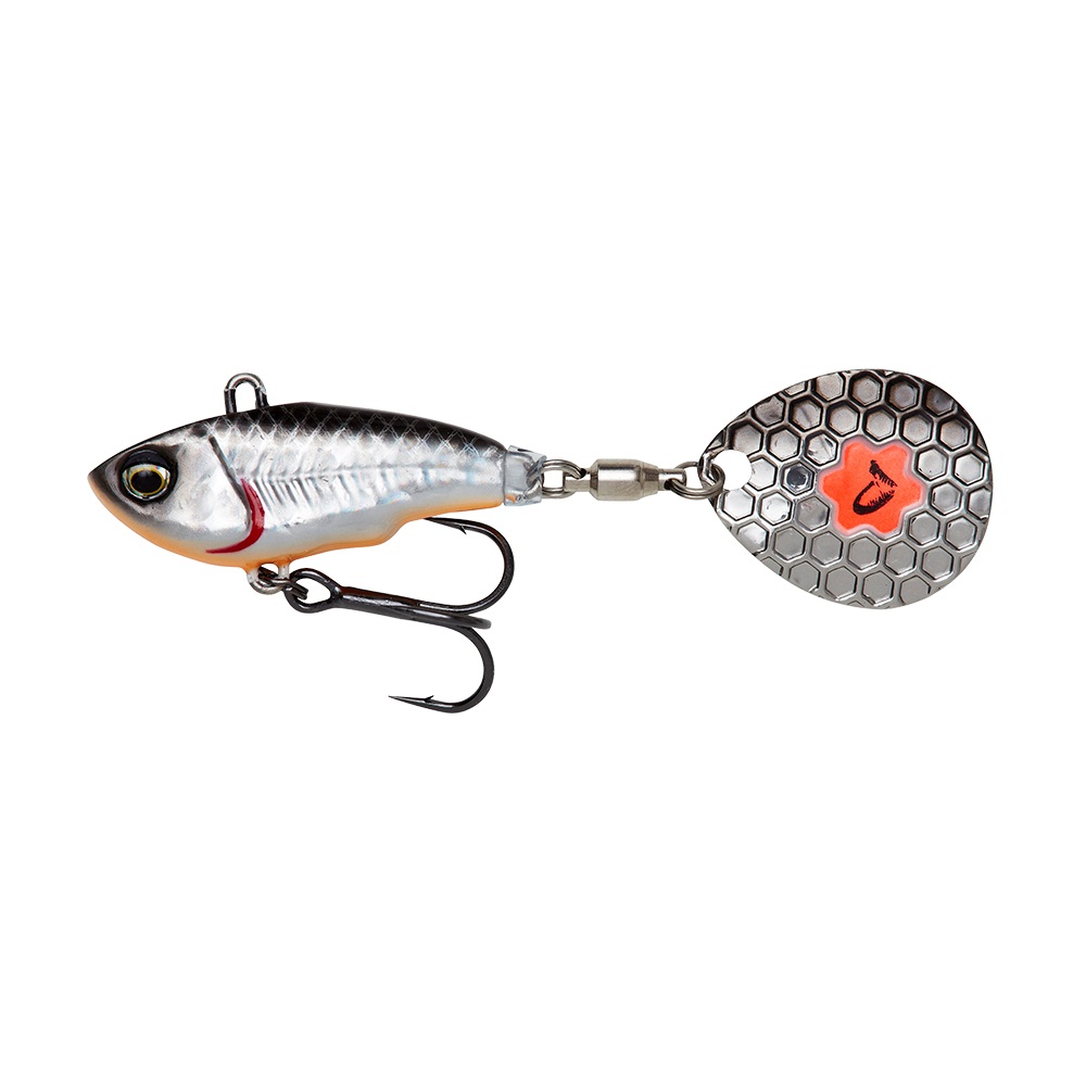 Savage Gear Fat Tail Spin (No Lead) 6,5cm (12,5g) - Dirty Silver