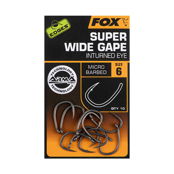 Haczyki Karpiowe Fox Edges Armapoint Super Wide Gape Inturned Eye (10 sztuk)