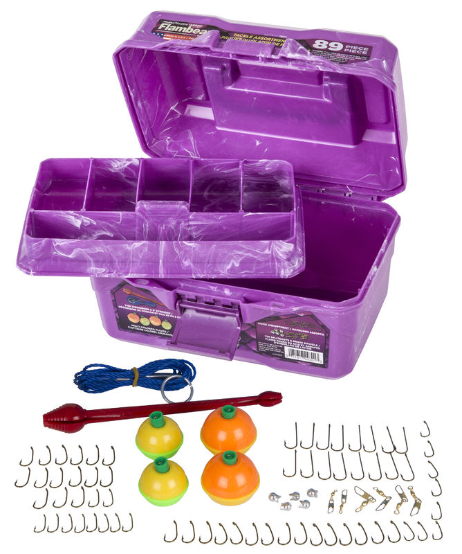 Skrzynka Wędkarska Flambeau Big Mouth Tackle Box Kit - Purple Swirl