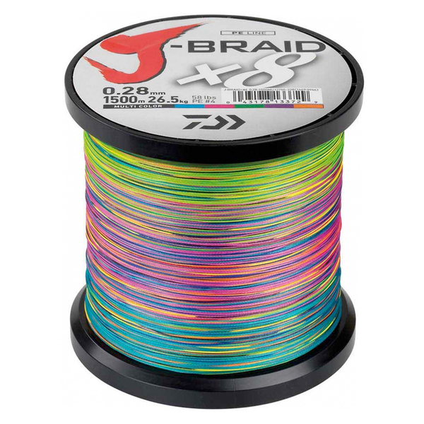 Plecionka Daiwa J-Braid X8 Multi Colour 1500m