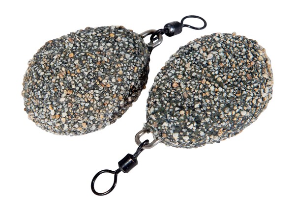 Ciężarki Karpiowe Ultimate Flat Pear Swivel Dark Gravel (2 sztuki)