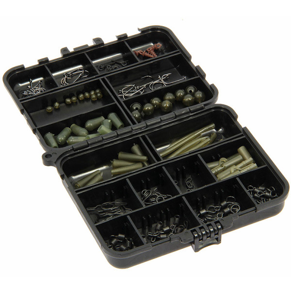 Angling Pursuits Carp Rig Accessory Box z 175 sztukami małych akcesorii