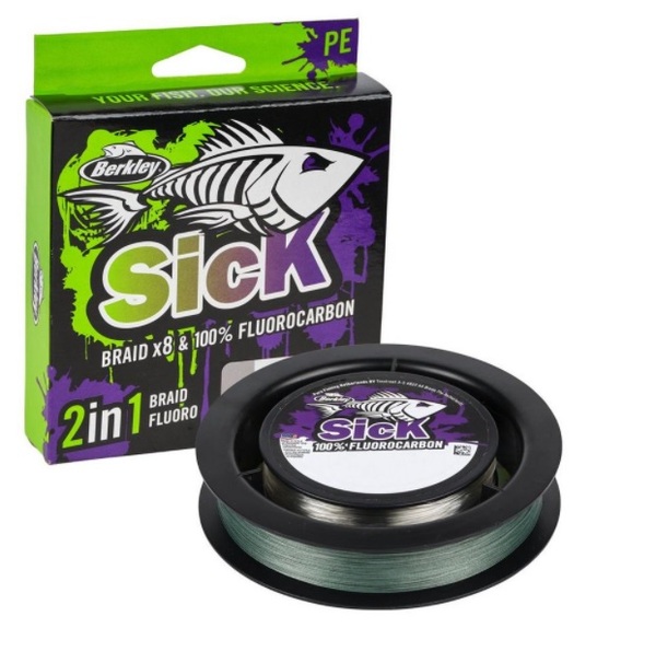 Berkley Sick Two In One Braid 150m + Fluorocarbon