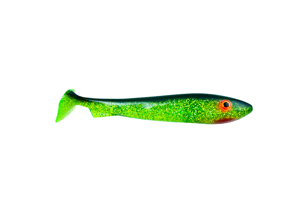 Svartzonker McRubber Offset Shad 19cm (2 sztuki) - Black'n Chartreuse