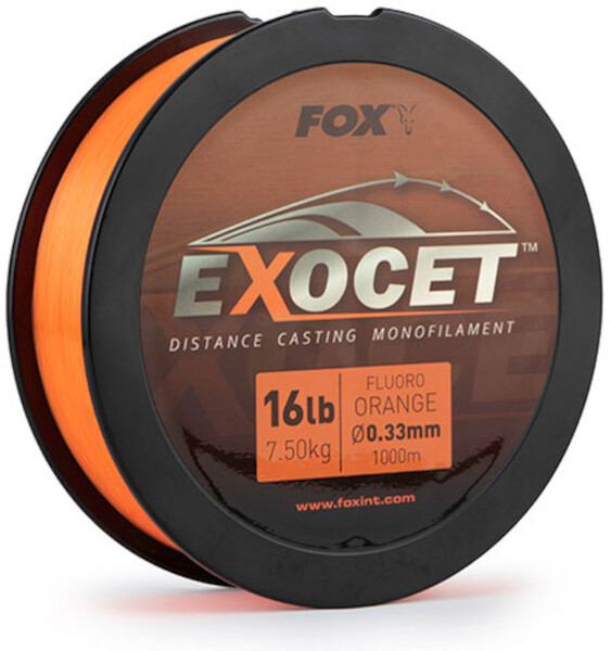 Fox Exocet Fluoro Orange Mono Żyłka Wędkarska - Fox Exocet Fluoro Orange Mono 0.33mm 16lb/7.5kg (1000m)