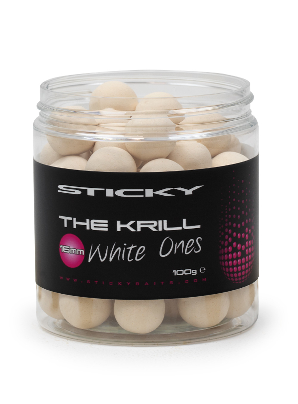 Sticky Baits The Krill White Ones Wafters - Sticky Baits The Krill White Ones Wafters 16mm 130 gram