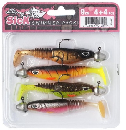 Berkley Sick Swimmer Pre-Rigged Shads 9cm (4 sztuki)