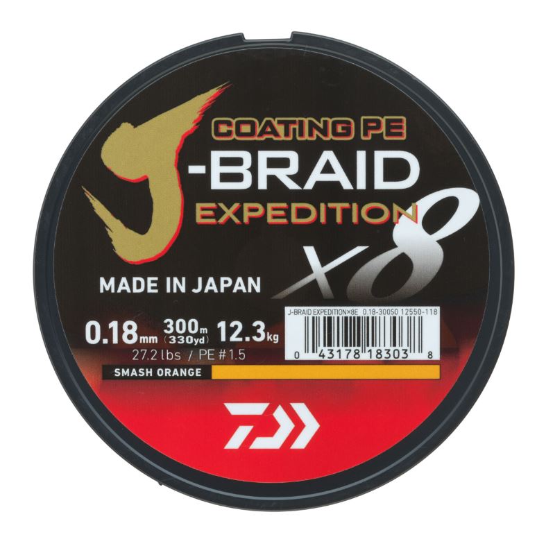 Plecionka Daiwa J-Braid Expedition X8E Smash Orange (300m)