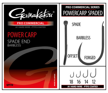Haczyki Gamakatsu Pro-C Powercarp Spade A1 PTFE BL (10 sztuk)