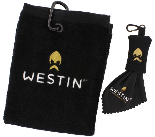 Westin Viking Pack z kurtką, czapką, ręcznikiem, ściereczką do okularów i sztuczną przynętą! - Westin Pro Towel & Lens Cloth
