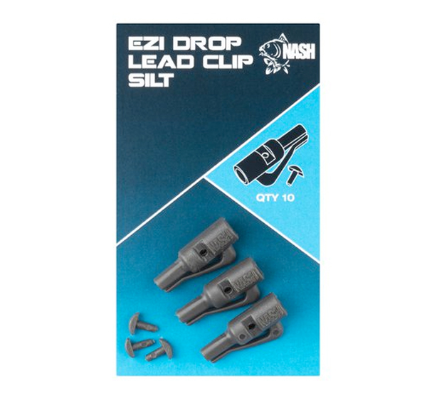 Nash Ezi Drop Lead Clip (10 sztuk) - Dark Silt