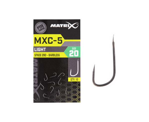 Haczyki na Białą Rybę Matrix MXC-5 Barbless Spade End (10szt.)