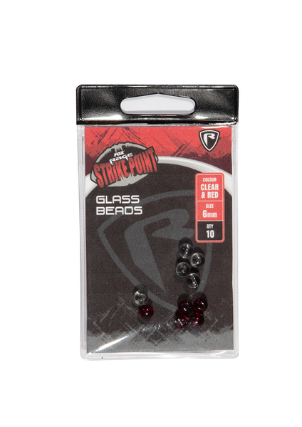 Fox Rage SP 6mm Clear And Red Glass Beads (10 sztuk)