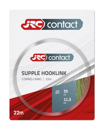 Karpiowy Materiał Przyponowy JRC Contact Supple Hooklink Combo Camo (22m)