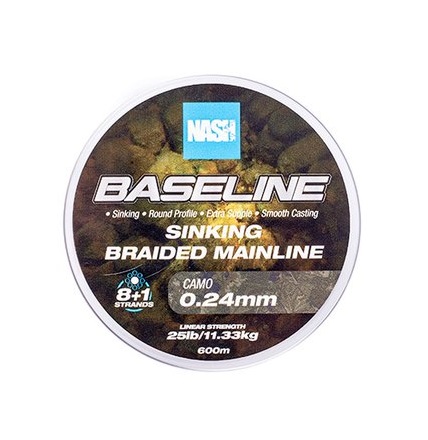 Plecionka Nash TT Baseline Sinking Braid UV Yellow (1200m)