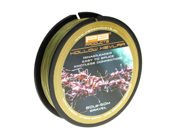 Leader/Strzałówka PB Products Hollow Kevlar 50m (80lb) - Gravel