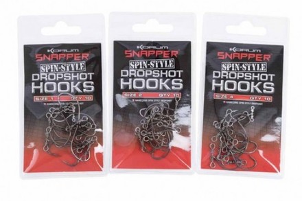 Korum Snapper Dropshot Spin-Style Hooks (10 sztuk)