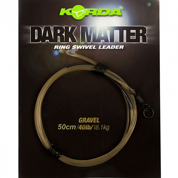 Korda Dark Matter Leader 50cm, Ring Swivel