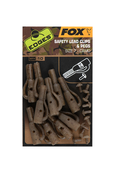 Fox Edges Camo Lead Clip + Pegs Rozmiar 7 (10 sztuk)