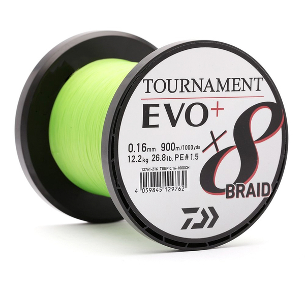 Plecionka Daiwa Tournament x8 EVO+ Chartreuse 900m