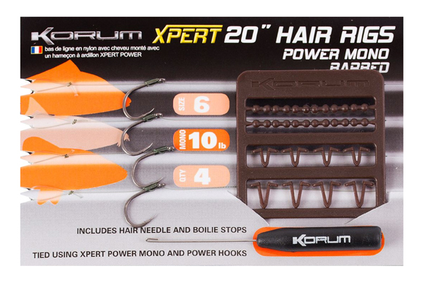 Korum Xpert Power Mono Hair Rig Barbed