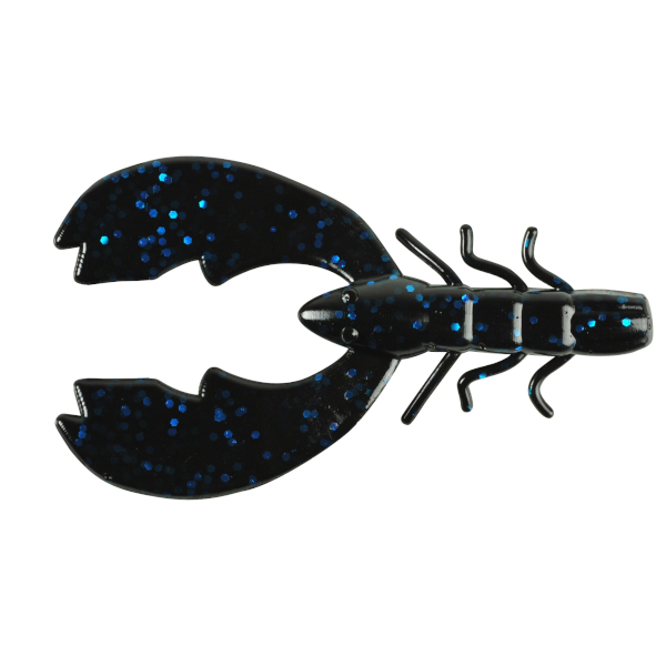 Berkley Powerbait Chigger Craw 4'' 9pcs - Black Blue Fleck