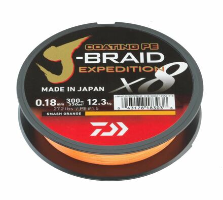 Plecionka Daiwa J-Braid Expedition X8E Smash Orange (300m)