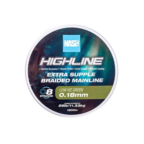 Plecionka Nash TT Highline Floating Braid Green (1200m)