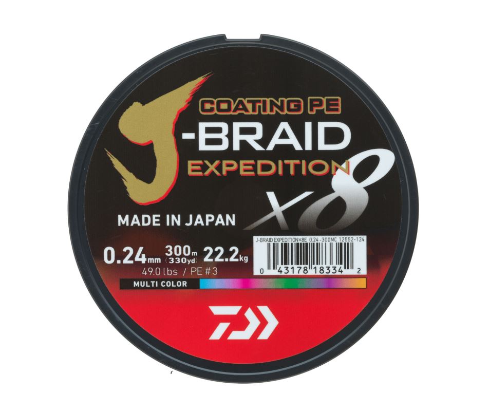 Plecionka Daiwa J-Braid Expedition X8E Multicolor (300m)