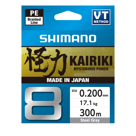 Plecionka Shimano Kairiki 8 Steel Gray 0.200mm | 17.1kg (300m)