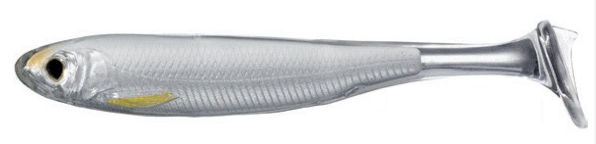 Livetarget Lures Slow-Roll Shiner Paddle Tail Shad 7.6cm (4 sztuki) - Silver/Brown