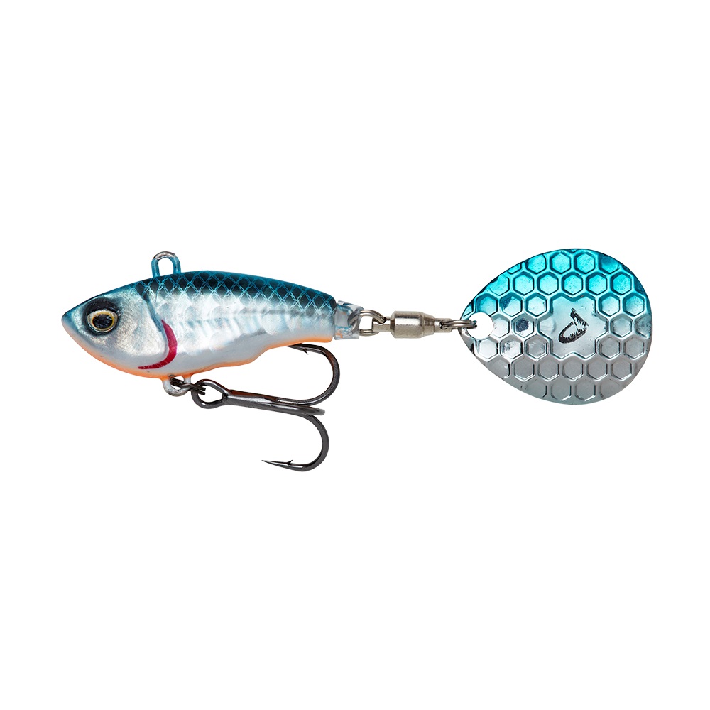 Savage Gear Fat Tail Spin (No Lead) 5,5cm (6,5g) - Blue Silver