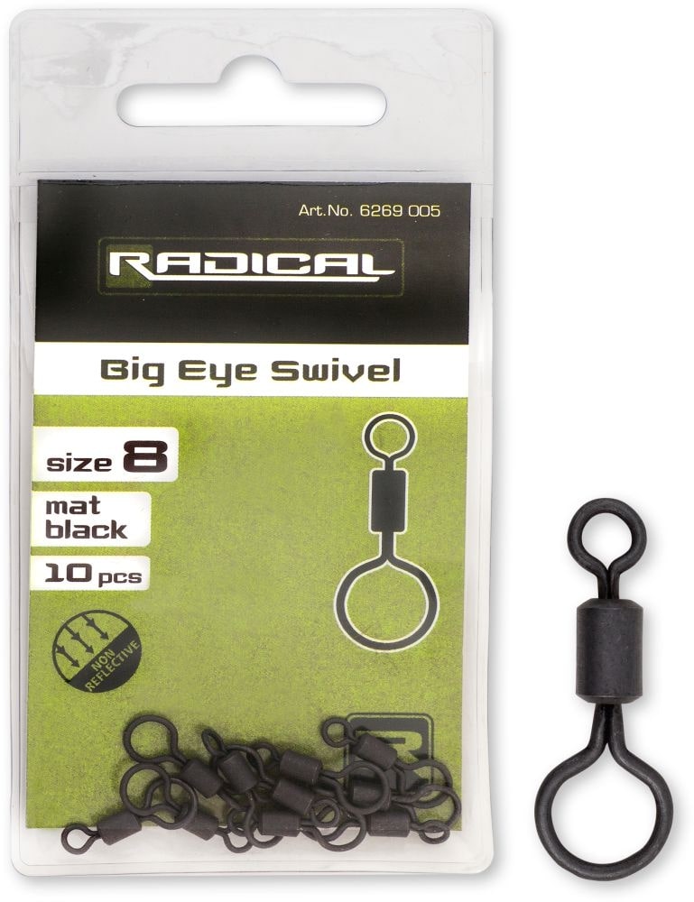 Radical Big Eye Swivel Mat Black (10 sztuk)