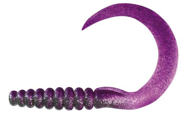 ShadXperts XXL Grub 11" - Clear Silver Glitter/Purple