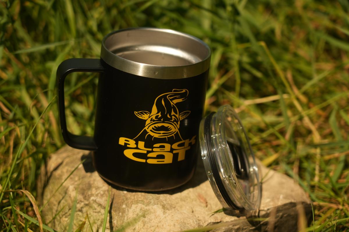 Black Cat Stainless Steel Thermal Mug