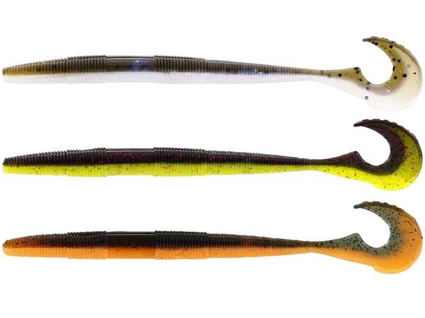 Westin Swimming Worm Shad 13cm (5 sztuk) - Dark Water Mix