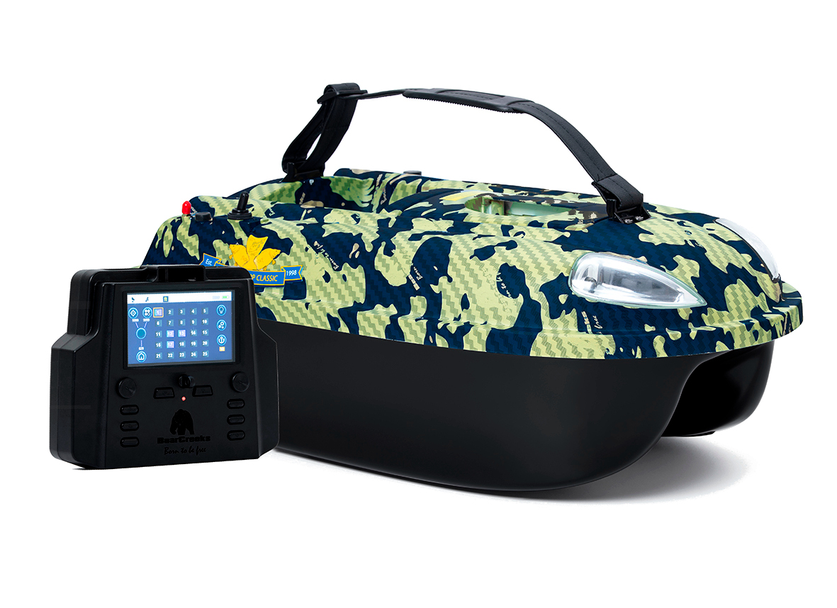Łódka Zanętowa BearCreeks iPilot15 Camo + GPS Autopilot