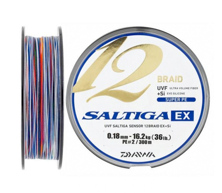 Plecionka Daiwa Saltiga 12 EX+Si Multi Colour 300m