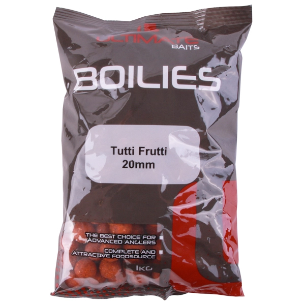 Pudełko Carp Tacklebox, pełne topowych akcesoriów karpiowych! - Ultimate Baits Tutti Frutti 20mm 1kg