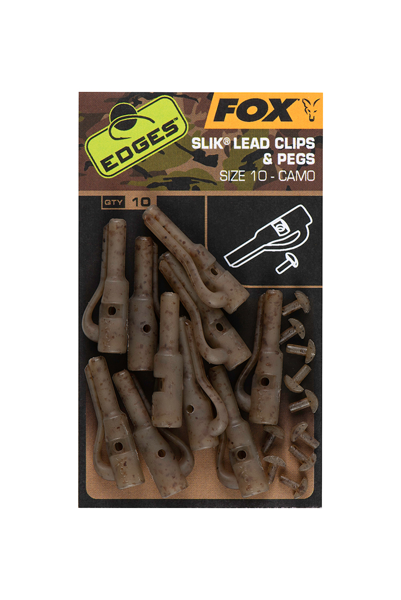 Fox Edges Camo Silk Lead Clip + Pegs Rozmiar 10 (10 sztuk)