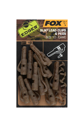 Fox Edges Camo Silk Lead Clip + Pegs Rozmiar 10 (10 sztuk)